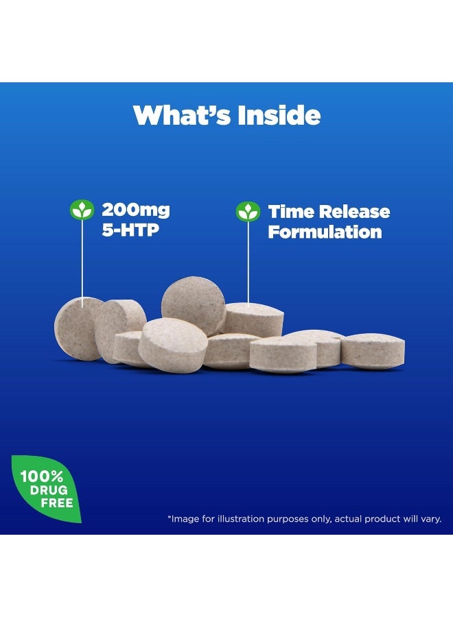 Natrol, 5-HTP, Time Release, Maximum Strength, 200 mg, 30 Tablets - Image 3